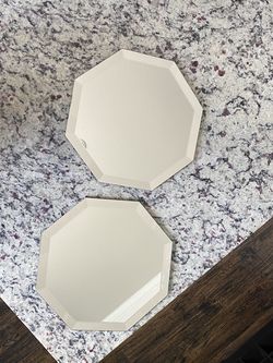 2 10” Sided Octagon Mirrors