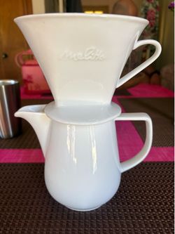 Pour over cone with coffee pot