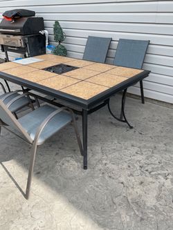 Outdoor table and chair