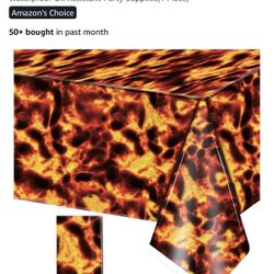 Volcano Plastic Tablecloth 