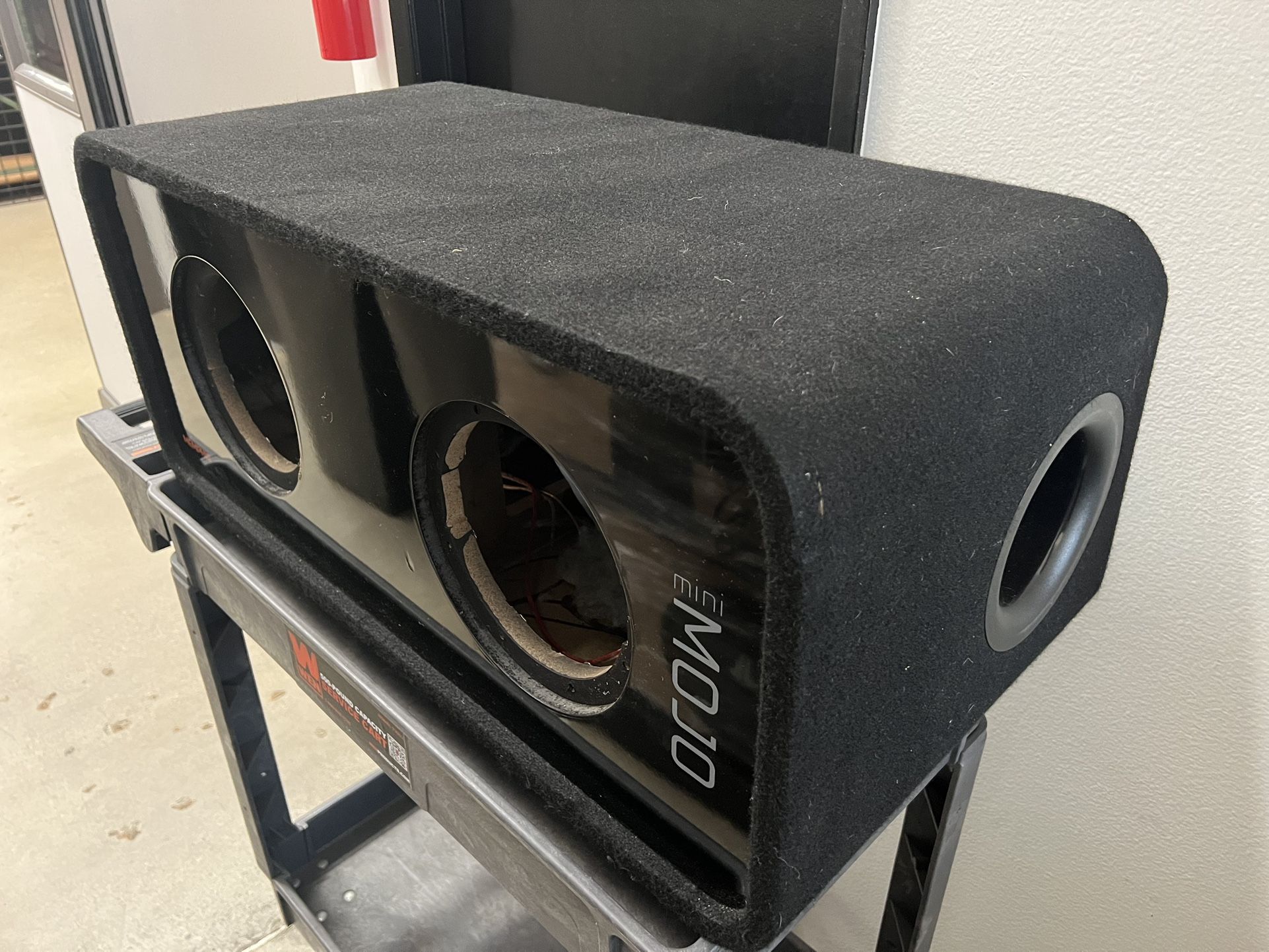 Memphis Audio MJME8D1 Dual 8" MOJO Mini Ported Car Subwoofer Enclosure (Box ONLY, NO Subs)