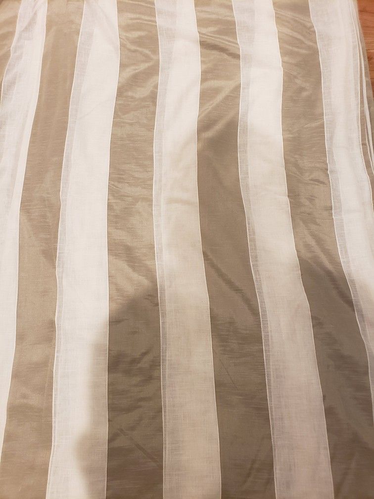 Sheer Stripe Drapery Fabric, 115" Wide by 16.8 Yards Long