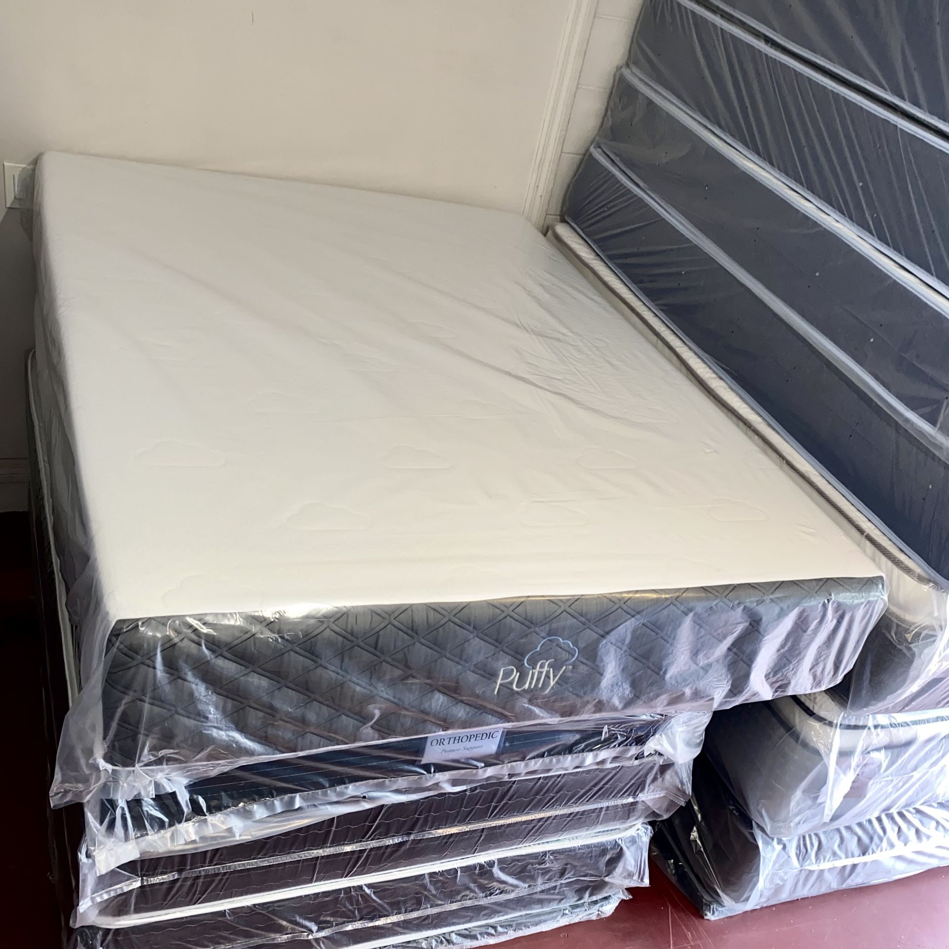 Queen Size Mattress Memory Foam Puffy Of 12” Inches Thick Firm New From Factory Wrapped in Plastic Same Day Delivery 🚚