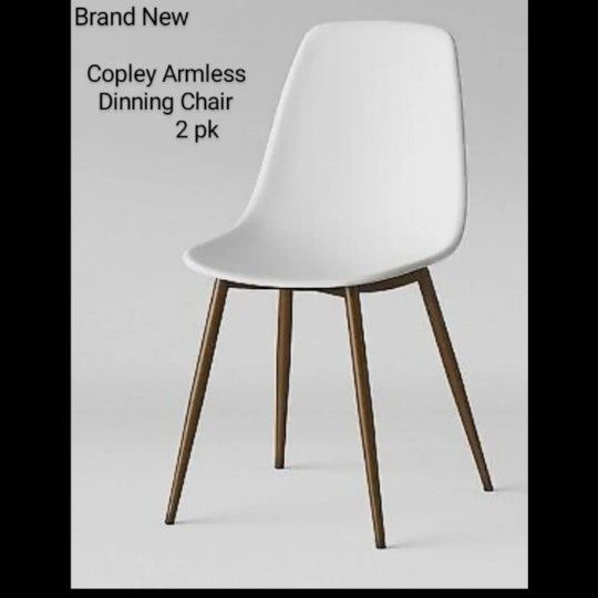 Brand New Project 62 ( Set Of 2 ) Copley Armless Dinning Chair White