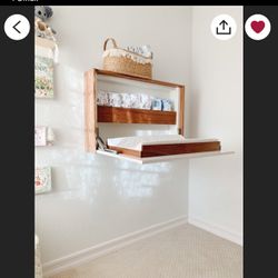 Custom Wall Mount Baby Changing Table For Small Space 