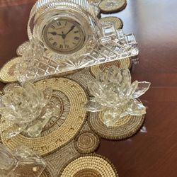 It’s A Clock And Two Flower Colonial Holder Never