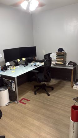 L-Shaped Executive Office Desk