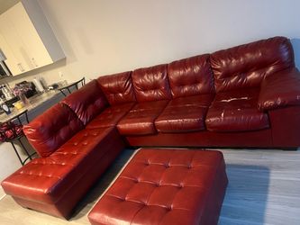 Red Leather Couch