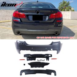 Fits 2011-2016 BMW 5-Series F10 Sedan 4DR M-Tech Rear Bumper Cover W/ 535i Diffuser