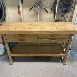 Windsor Design 60” Solid Maple Workbench with Drawers