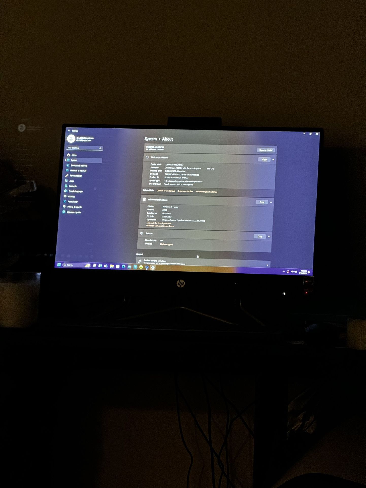HP All-in-one 22