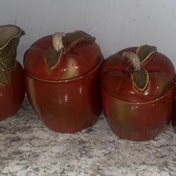 Vintage Apple Canister Set