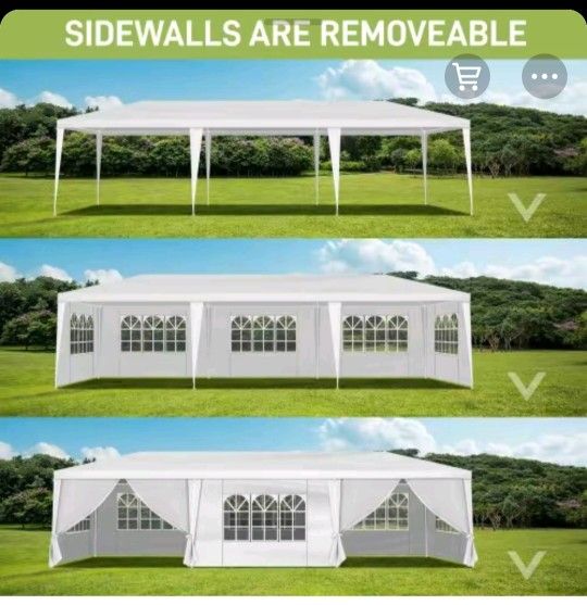10x30 wedding party tent outdoor canopy teng with 8 side walls white FOR SALE
