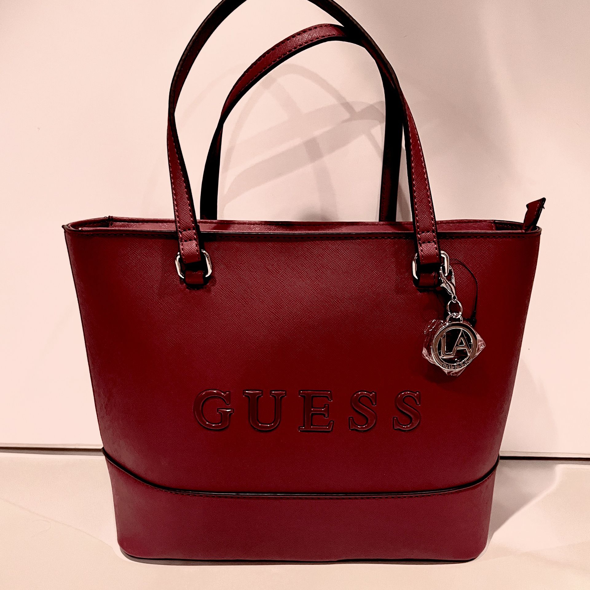 New Pink GUESS Tote Purse Hand Shoulder Bag Cranberry Rodney NWT Pink SF792622