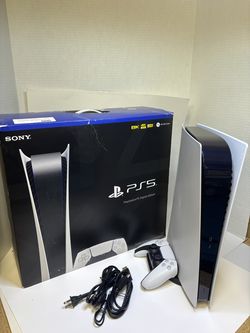 Sony PlayStation 5 Digital Edition 1 Controller white 825Gb 8k video output 