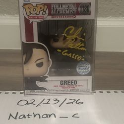 Funko Pop Greed Autographed 