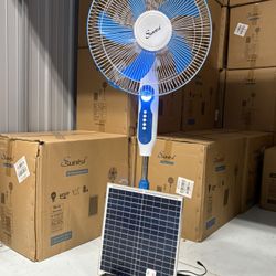Rechargeable Solar Fan With Remote Control 