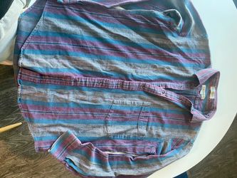 Vintage cacharel 100% cotton Striped Flannel Button-Down Shirt