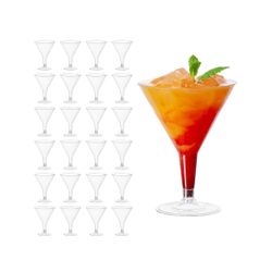MATANA 48 Premium Plastic Martini Cocktail Glasses, 7 oz NEW!! NIB