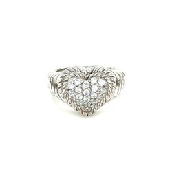 Judith Ripka Pave Cz Heart Ring