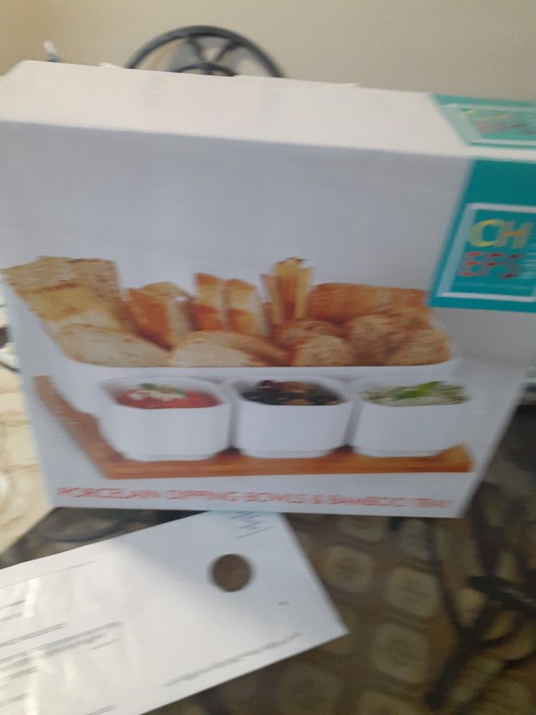 Dipping Bowls N Bamboo Trays
