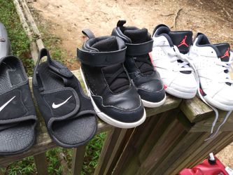 3 pair of size9c Nike, Jordan's and Jordan's. All in great condition