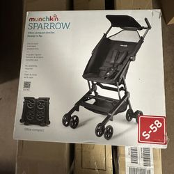 Munchkin® Sparrow™ Ultra Compact Lightweight Travel Stroller for Babies & Toddlers, Black, Unisex