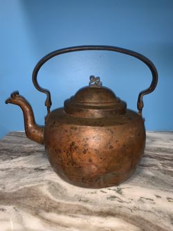 Vintage Antique Copper Tea Kettle