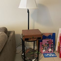 Side table with lamp 