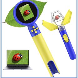 NEW - Kids Microscope with Bug Catcher Kit, 1080P Digital Mini Handheld Microscope STEM Science Toy