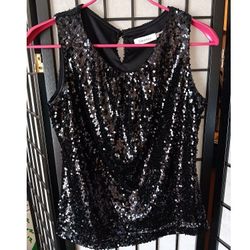 CALVIN KLEIN Sleeveless Spangle Top