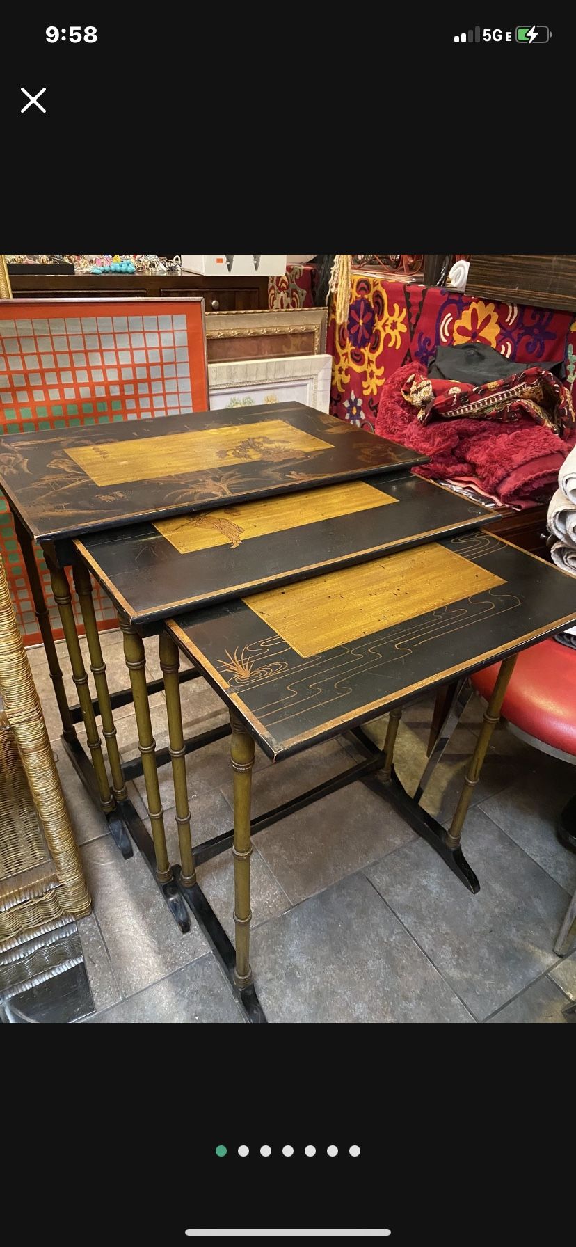 Beautiful Mid Century, Asian style nesting tables