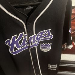 Sacramento Kings Button-Up Jersey XL Black/Purple