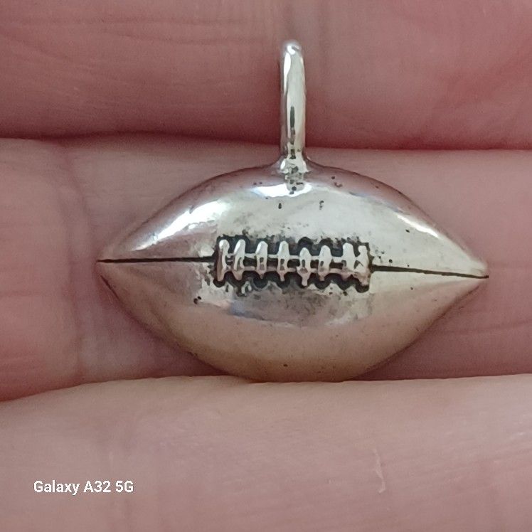 Vtg.Sterling Silver " FOOTBALL" pendant