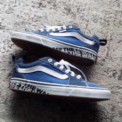 Blue Vans "Off The Wall" Size 8