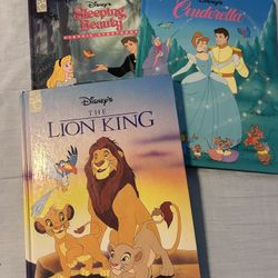 Vintage Disney Books Cinderella Lion King Sleeping Beauty 1994 Version 
