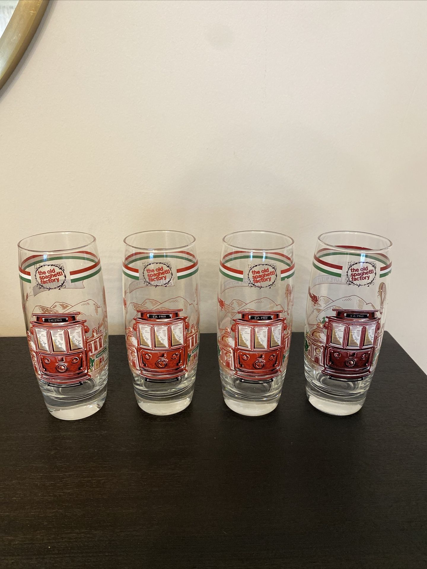 Set of 4 Old Spaghetti Factory Glasses