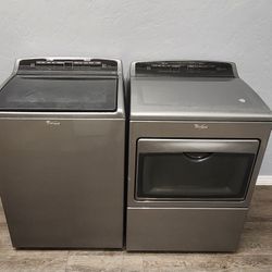Whirlpool 4.8 CU. Ft. Washer WTW7500GC2 & 7.4 Cu. Ft. Electric Dryer WED7500GC0
