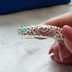 Sterling Silver Plated Bangle Bracelet 
