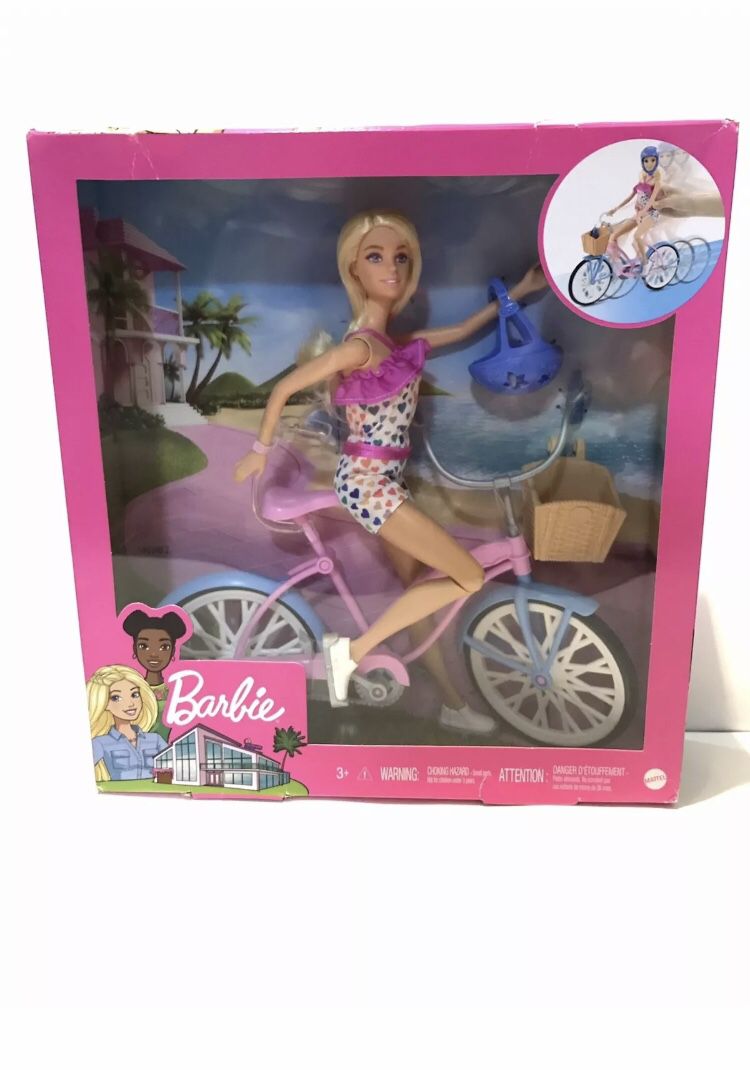 NEW Barbie Bicycle Play Set 