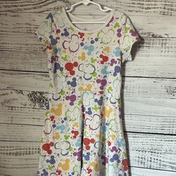 Disney parks girls Mickey Mouse paint splatter skater dress size medium