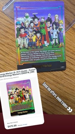Bandai Dragon Ball Super Energy Marker E-157 Foil English Gold card