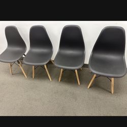 Set of 4 Black Chairs