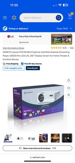 Mini projector with Roku