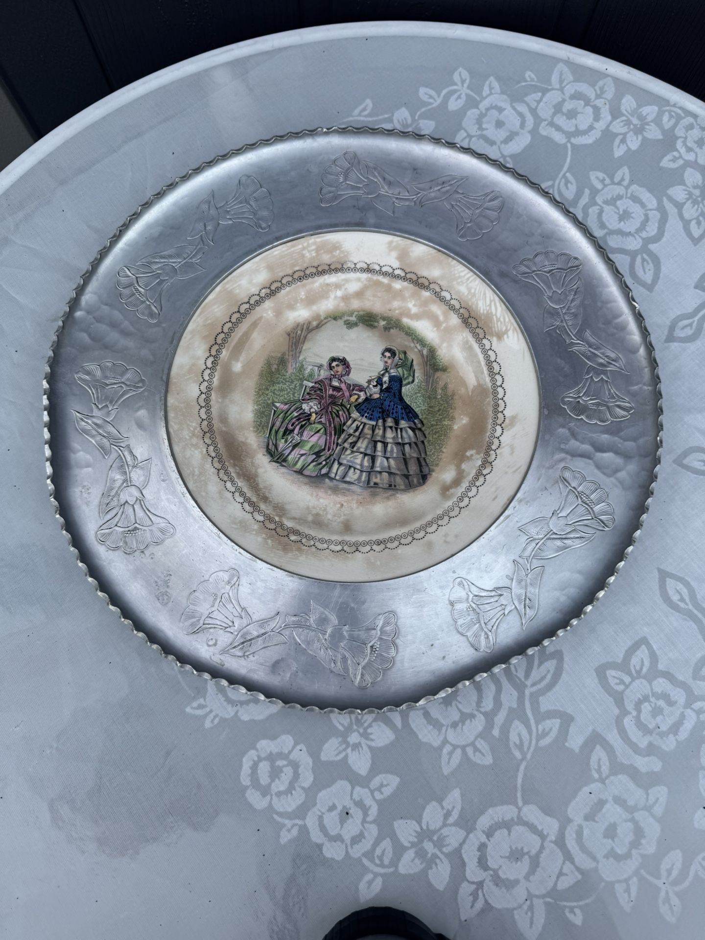 Antique Farberware Aluminum Plate
