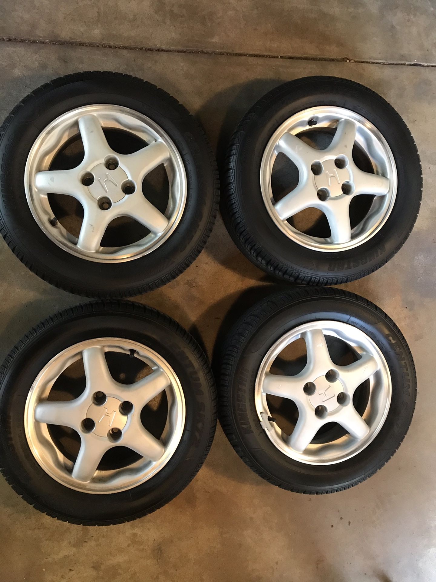 Honda Civic Del Sol 14 inch 5 spoke wheels + Tires