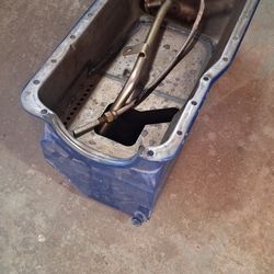 Performance  Rear Slump Ford 351w Canton Oil Pan Fox Body Custom Hot Rod. Side Professional Welded To Clear Steering Shaft. Dip Stick Oil Pickup.  