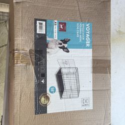 Voyager single door folding metal crate