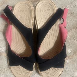 Crocs Sparille Wedge sandals Shoes Size 8 W