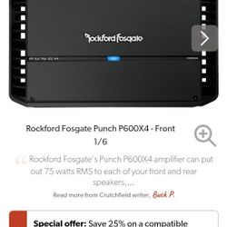 Rockford Fosgate 600×4 Amplifier Brand New Still In Plastic Never Used